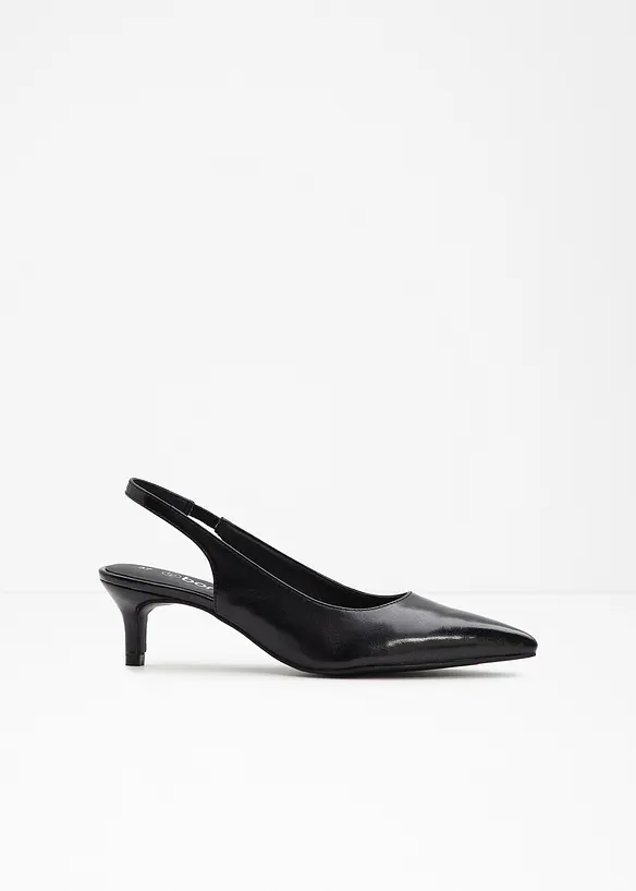 D&eacute;collet&eacute; slingback con tacco sottile, bonprix