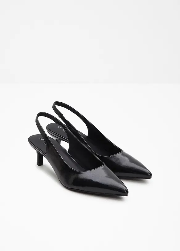 D&eacute;collet&eacute; slingback con tacco sottile, bonprix
