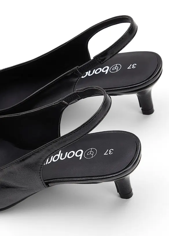 D&eacute;collet&eacute; slingback con tacco sottile, bonprix