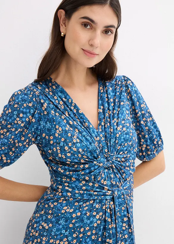 Abito lungo di jersey pr&eacute;maman / da allattamento, bonprix