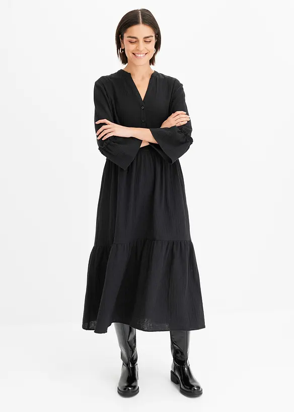 Maglia a maniche lunghe leggermente trasparente, bonprix