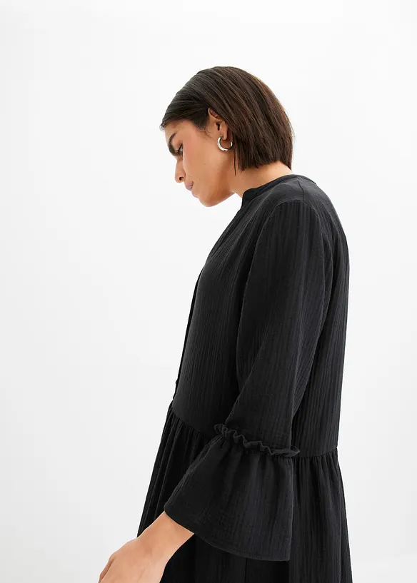 Maglia a maniche lunghe leggermente trasparente, bonprix