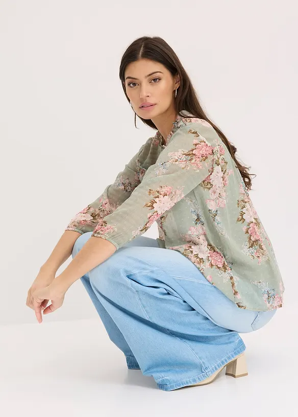 Tunica in chiffon a fantasia, bonprix