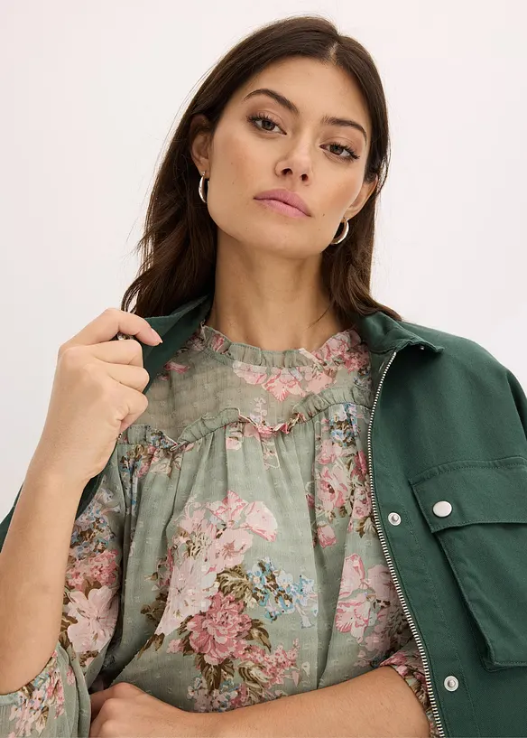 Tunica in chiffon a fantasia, bonprix