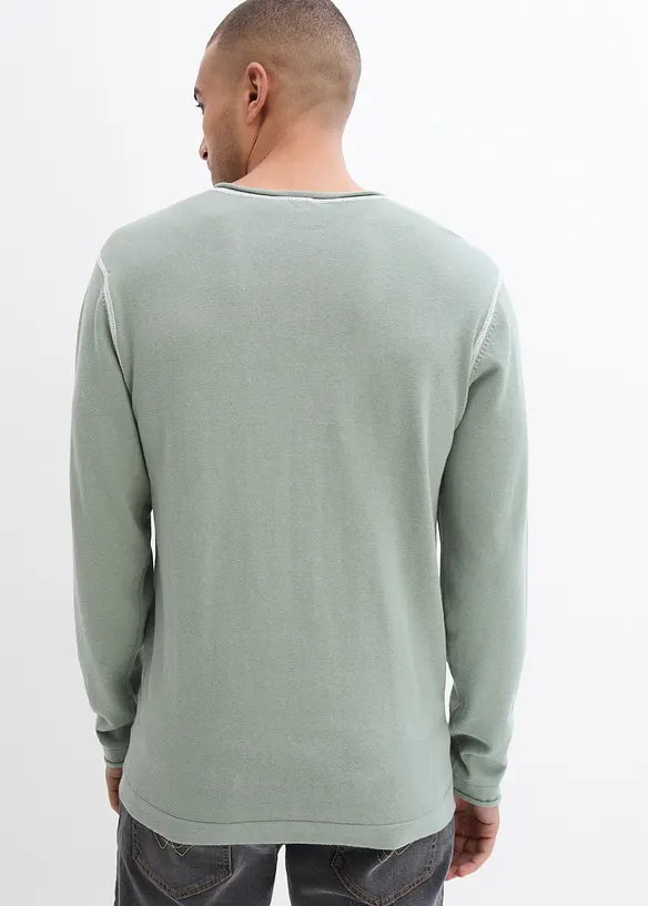 Maglione in filato fine di puro cotone, bonprix
