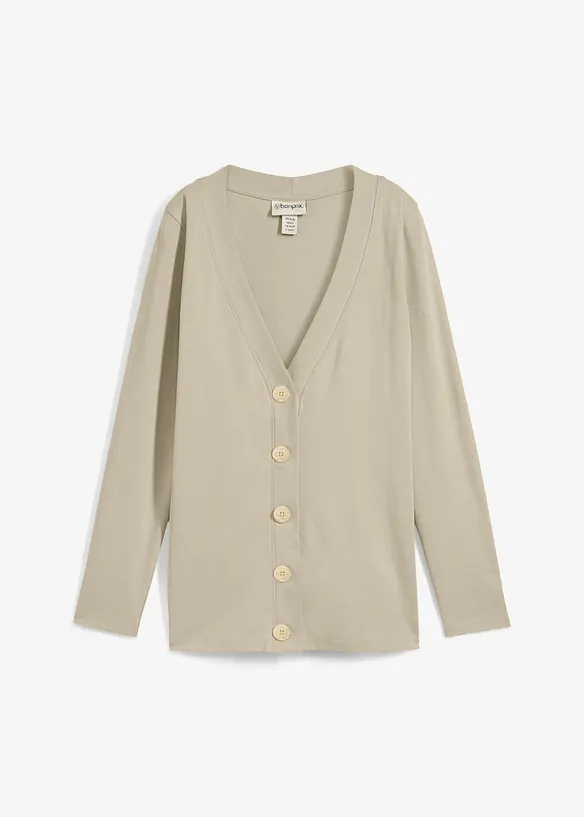 Cardigan in jersey di puro cotone biologico, bonprix