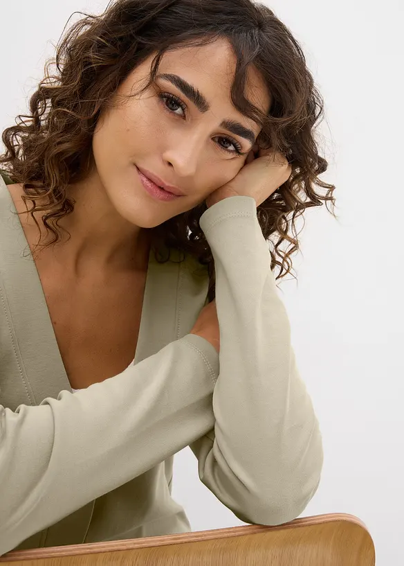 Cardigan in jersey di puro cotone biologico, bonprix