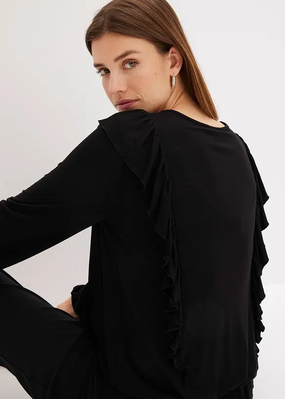 Maglia con volant, bonprix
