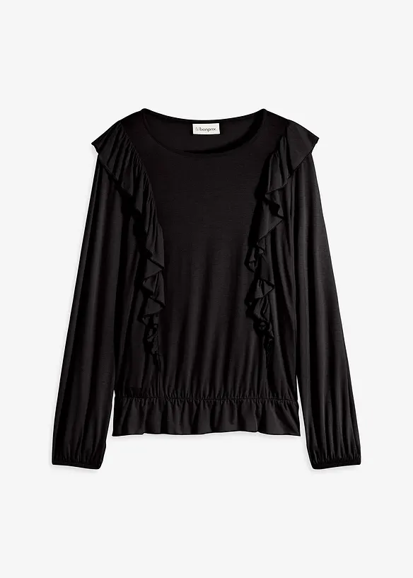 Maglia con volant, bonprix