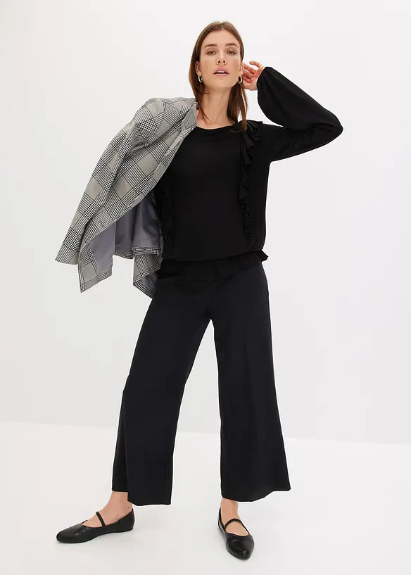 Maglia con volant, bonprix