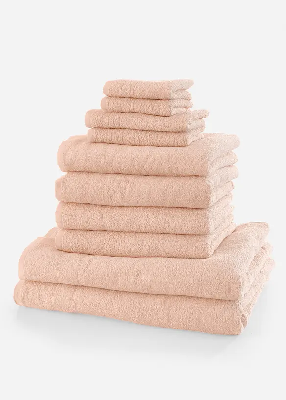 Asciugamano di cotone (set 10 pezzi), bonprix