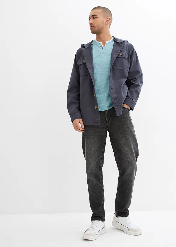 Jeans cropped classic fit elasticizzati, tapered, bonprix