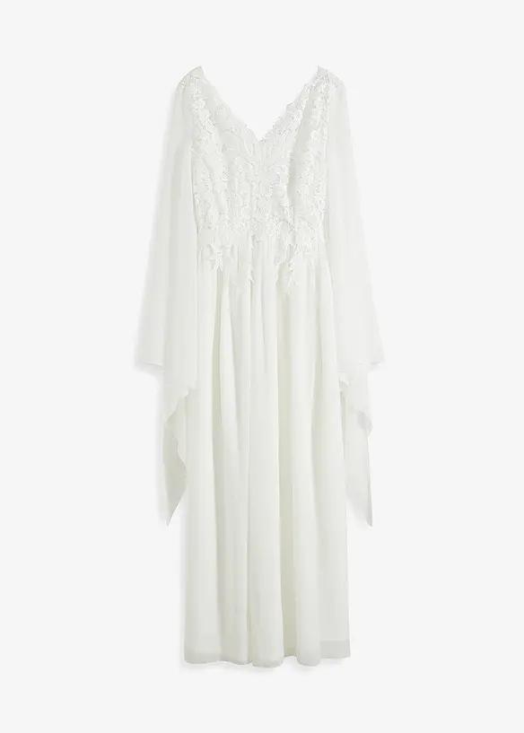 Abito da sposa in chiffon fine con pizzo, bonprix