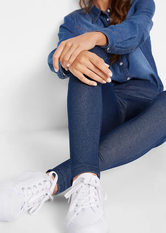 Leggings termici morbidi effetto jeans, bonprix
