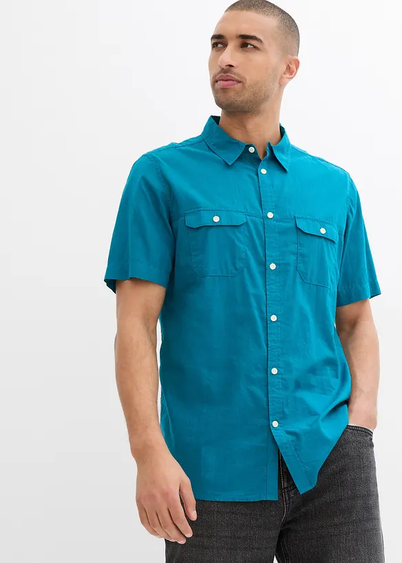 Camicia a maniche corte in puro cotone, bonprix