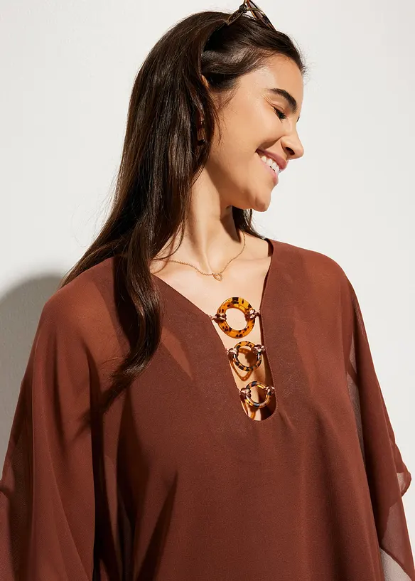 Tunica copricostume in chiffon leggero, bonprix