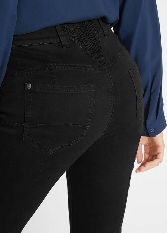 Jeans slim fit con bordo vita confortevole, vita media, bonprix