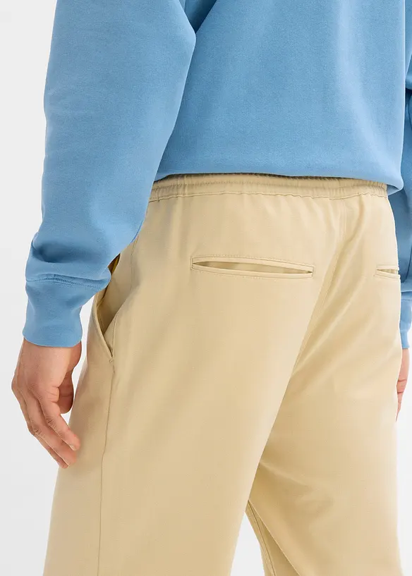Pantaloni elasticizzati con elastico in vita relaxed fit, straight, bonprix