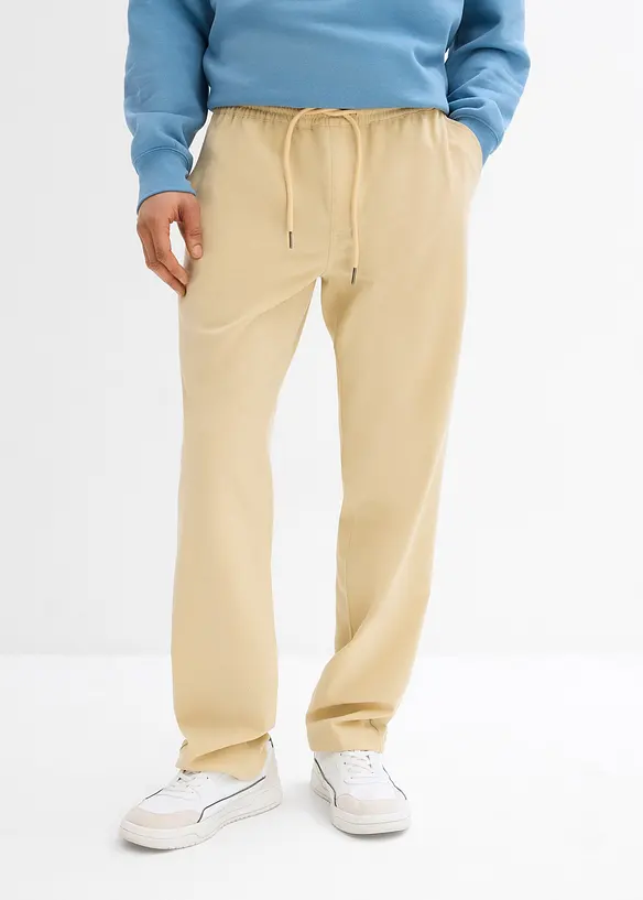 Pantaloni elasticizzati con elastico in vita relaxed fit, straight, bonprix