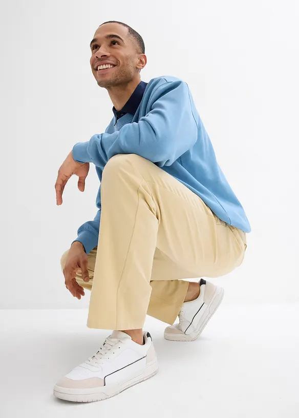 Pantaloni elasticizzati con elastico in vita relaxed fit, straight, bonprix