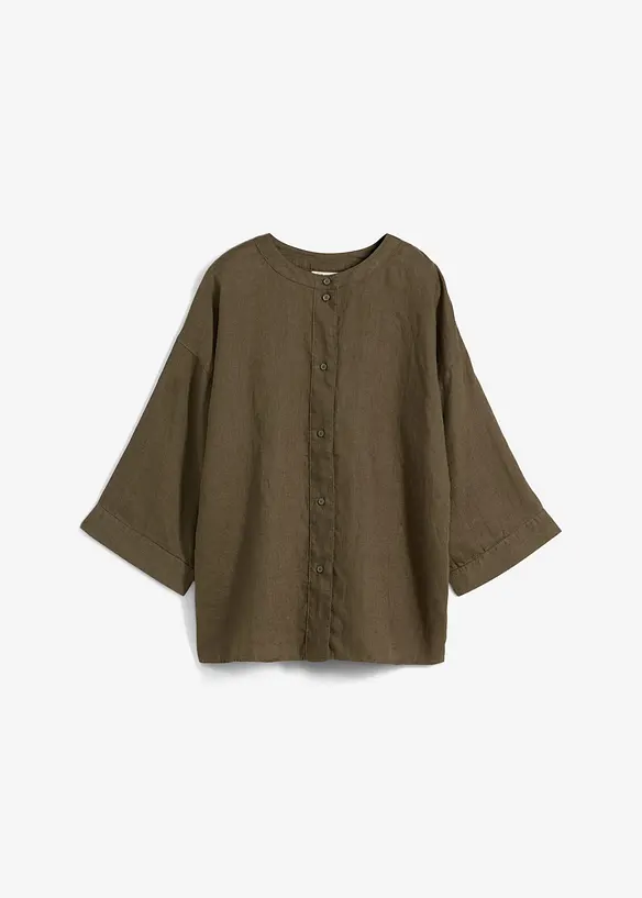 Blusa oversize in puro lino, bonprix