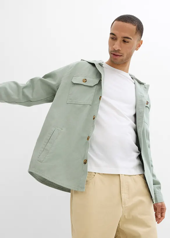 Giacca-camicia con cappuccio, bonprix