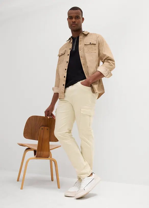 Pantaloni cargo elasticizzati slim fit, straight, bonprix