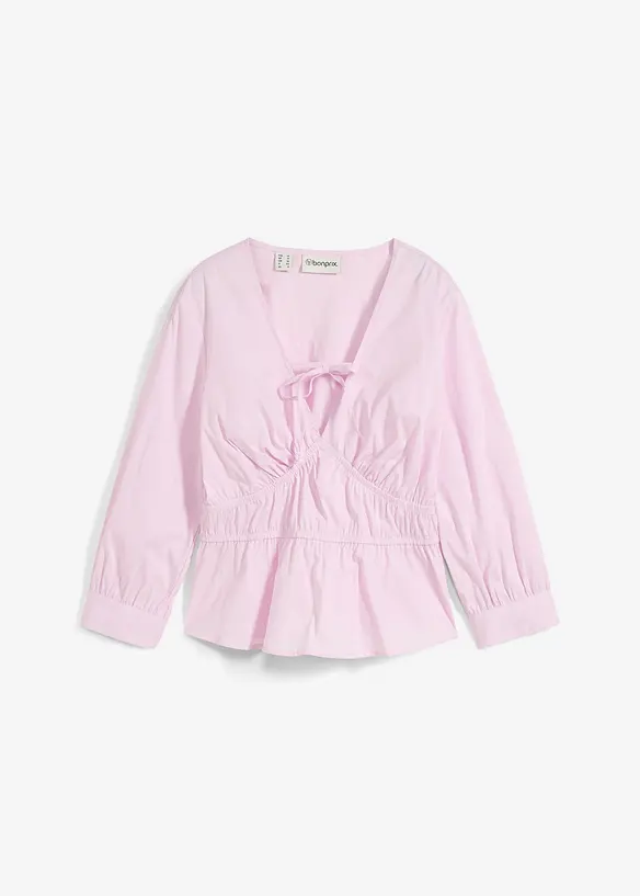 Blusa arricciata con cuciture elasticizzate, bonprix