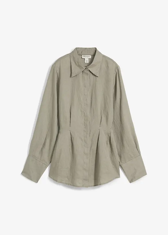 Camicetta sciancrata in puro lino, bonprix