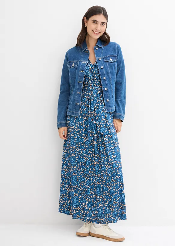 Abito lungo di jersey pr&eacute;maman / da allattamento, bonprix