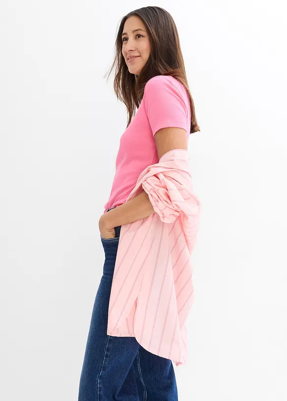Maglia a costine con puro cotone biologico (pacco da 2), bonprix