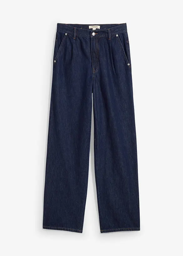 Jeans straight low stretch, vita alta, bonprix