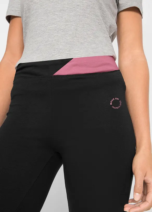 Pantaloni sportivi in cotone, svasati, bonprix