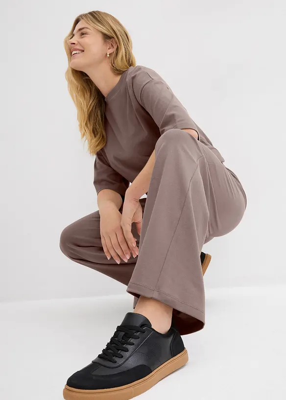 Pantaloni in jersey interlock, bonprix