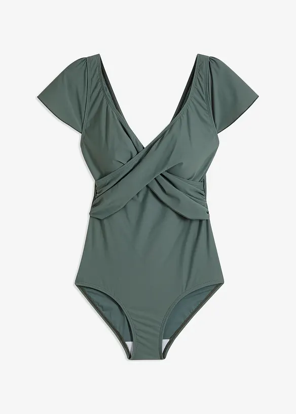 Costume intero con dettaglio incrociato ed effetto modellante leggero, bonprix