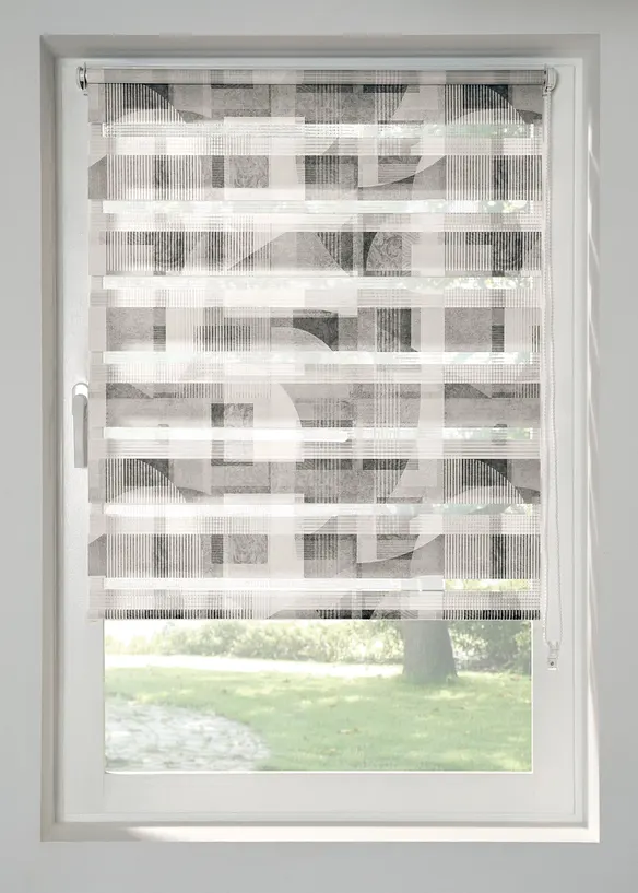 Tenda a rullo doppia in fantasia grafica, bonprix