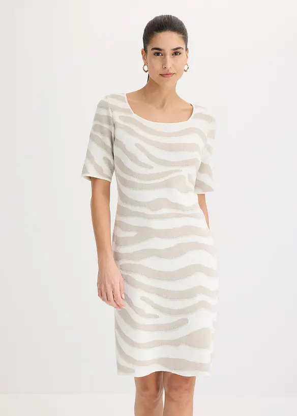 Abito in maglia jacquard, bonprix