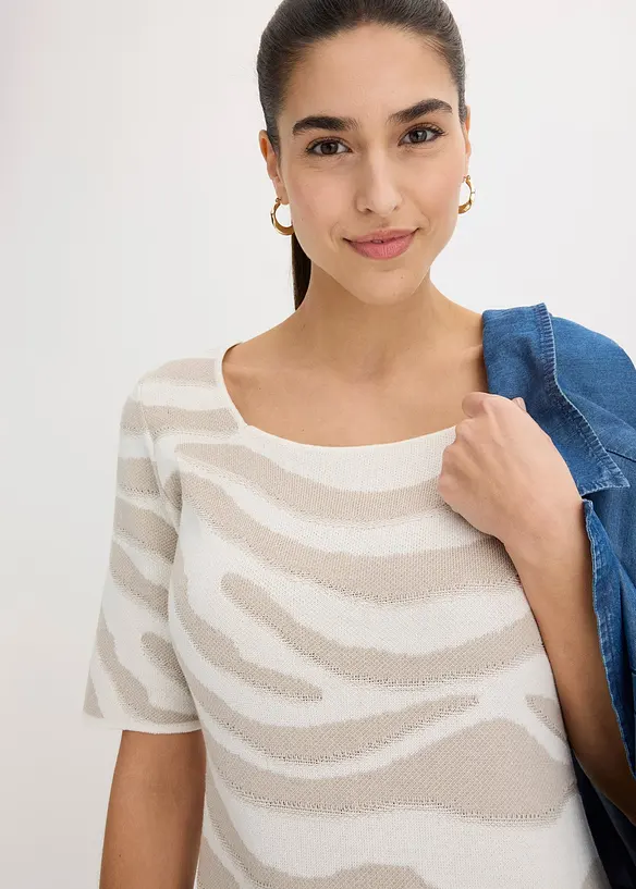 Abito in maglia jacquard, bonprix