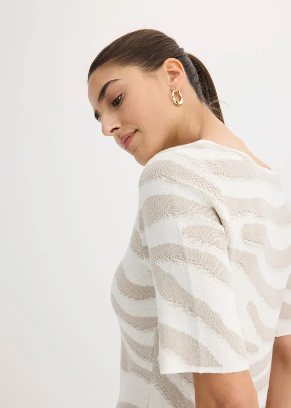 Abito in maglia jacquard, bonprix