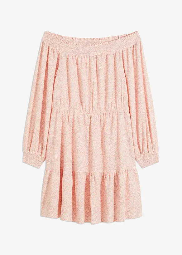 Abito fantasia con spalle scoperte, bonprix