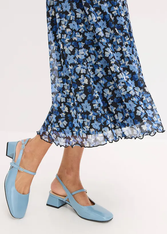 Abito midi in mesh stampato, bonprix
