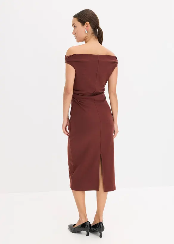 Abito midi con spalle scoperte, bonprix