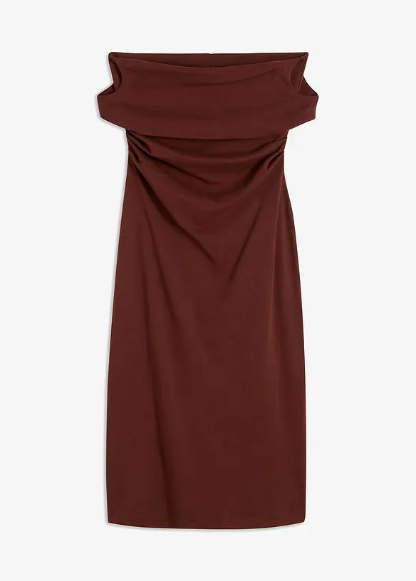 Abito midi con spalle scoperte, bonprix