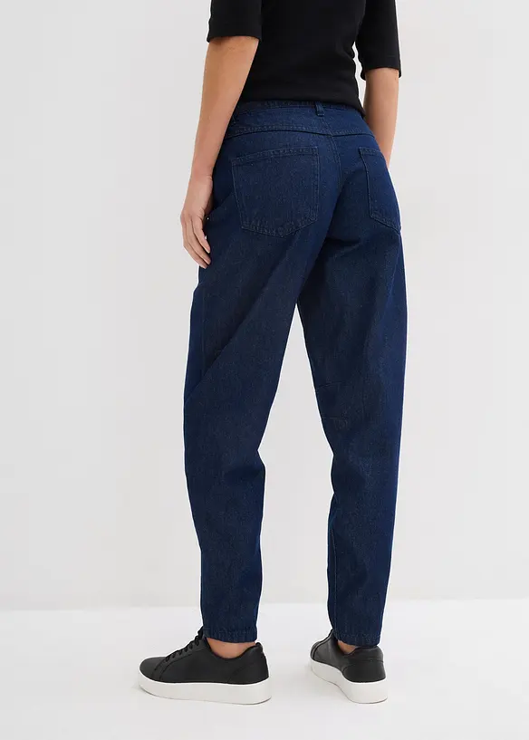 Jeans barrel in cotone biologico, vita media, bonprix