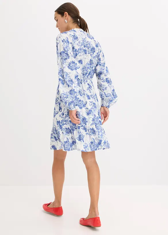 Abito in satin fantasia, bonprix