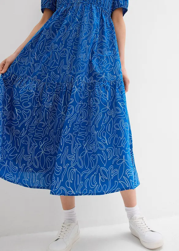Abito midi largo in puro cotone, bonprix