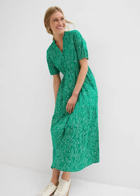 Abito midi largo in puro cotone, bonprix