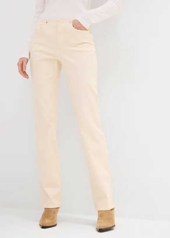 Jeans straight, vita media, bonprix