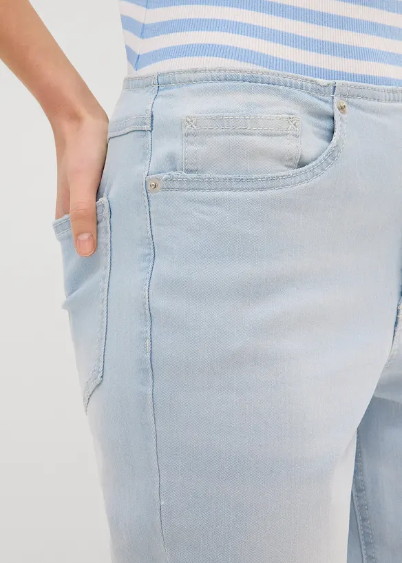 Jeans straight, vita media, bonprix
