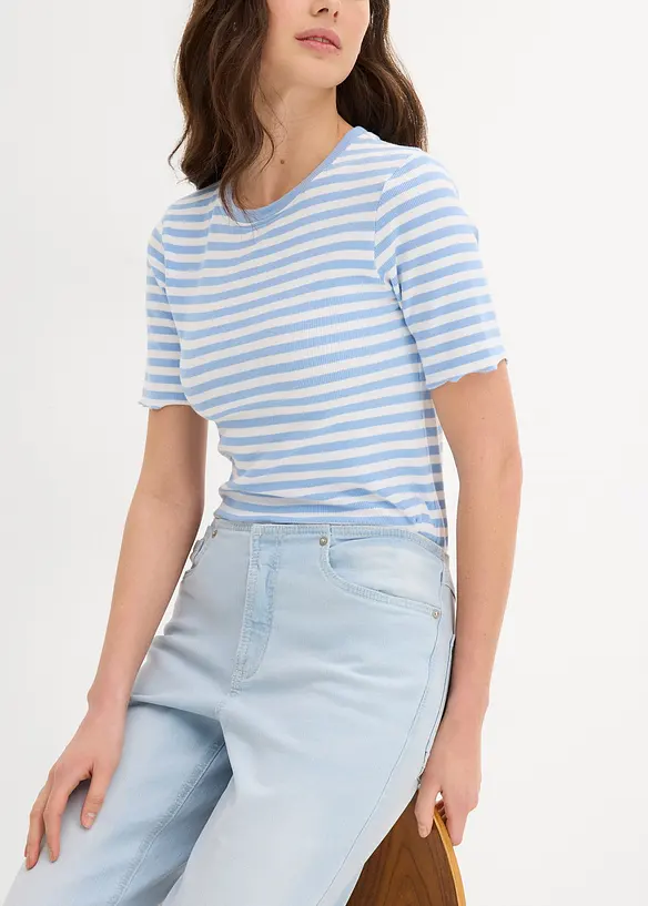 Jeans straight, vita media, bonprix